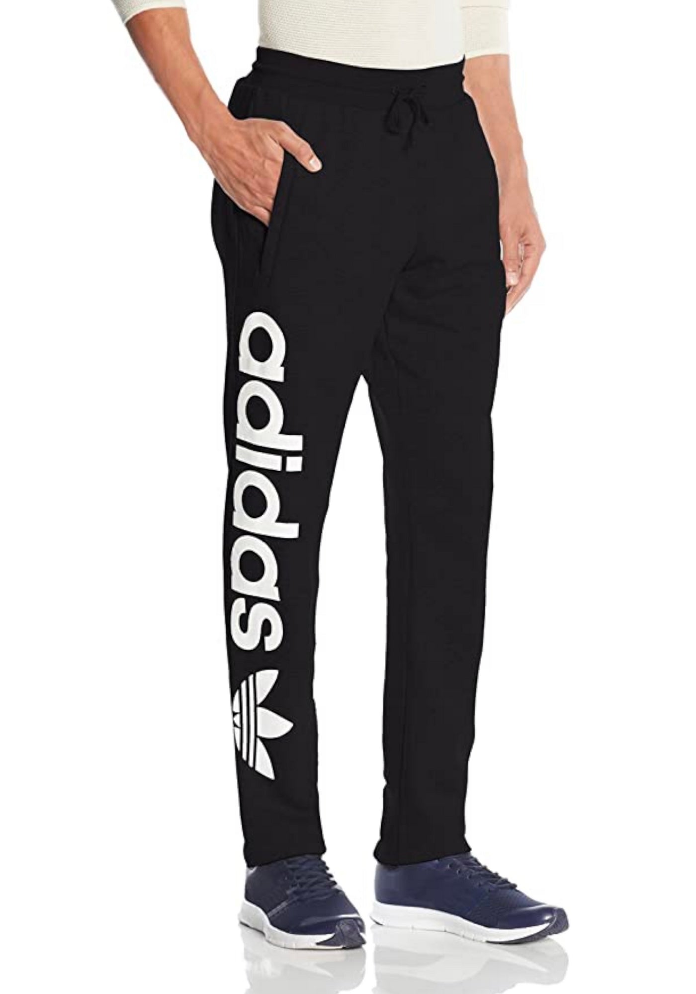 PANTALONI Nero/bianco Adidas