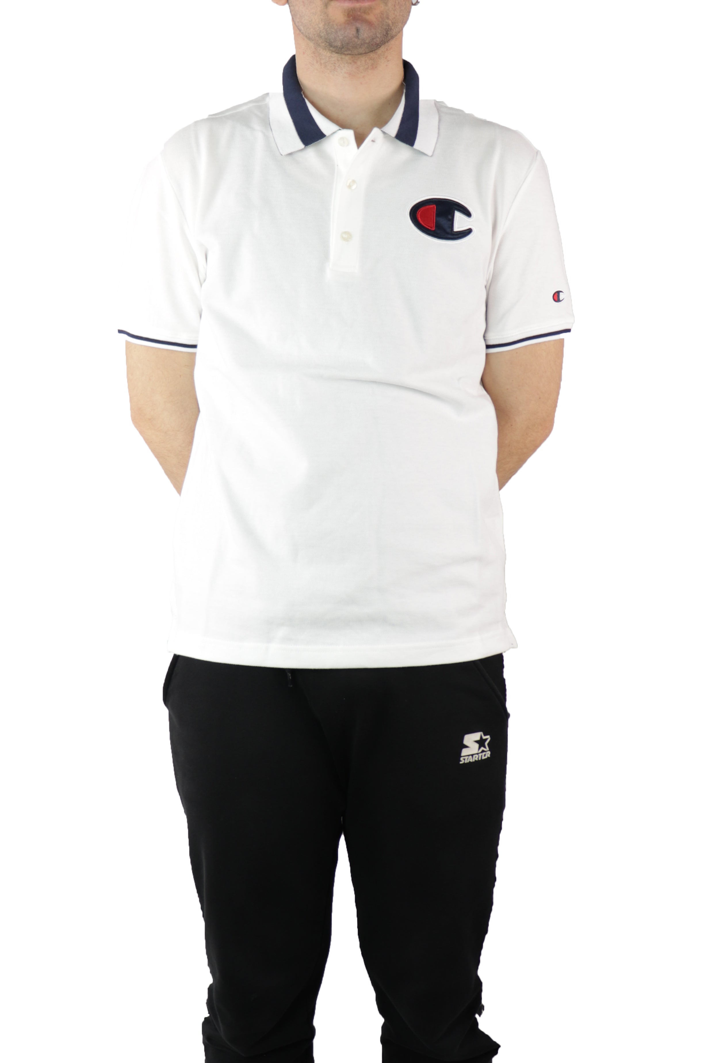 MAGLIONI E POLO Bianco/blu Champion