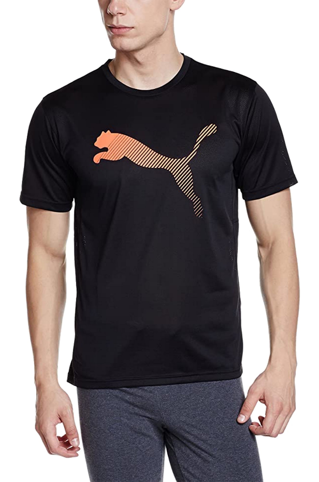 T-SHIRT E CANOTTE Nero/arancio Puma