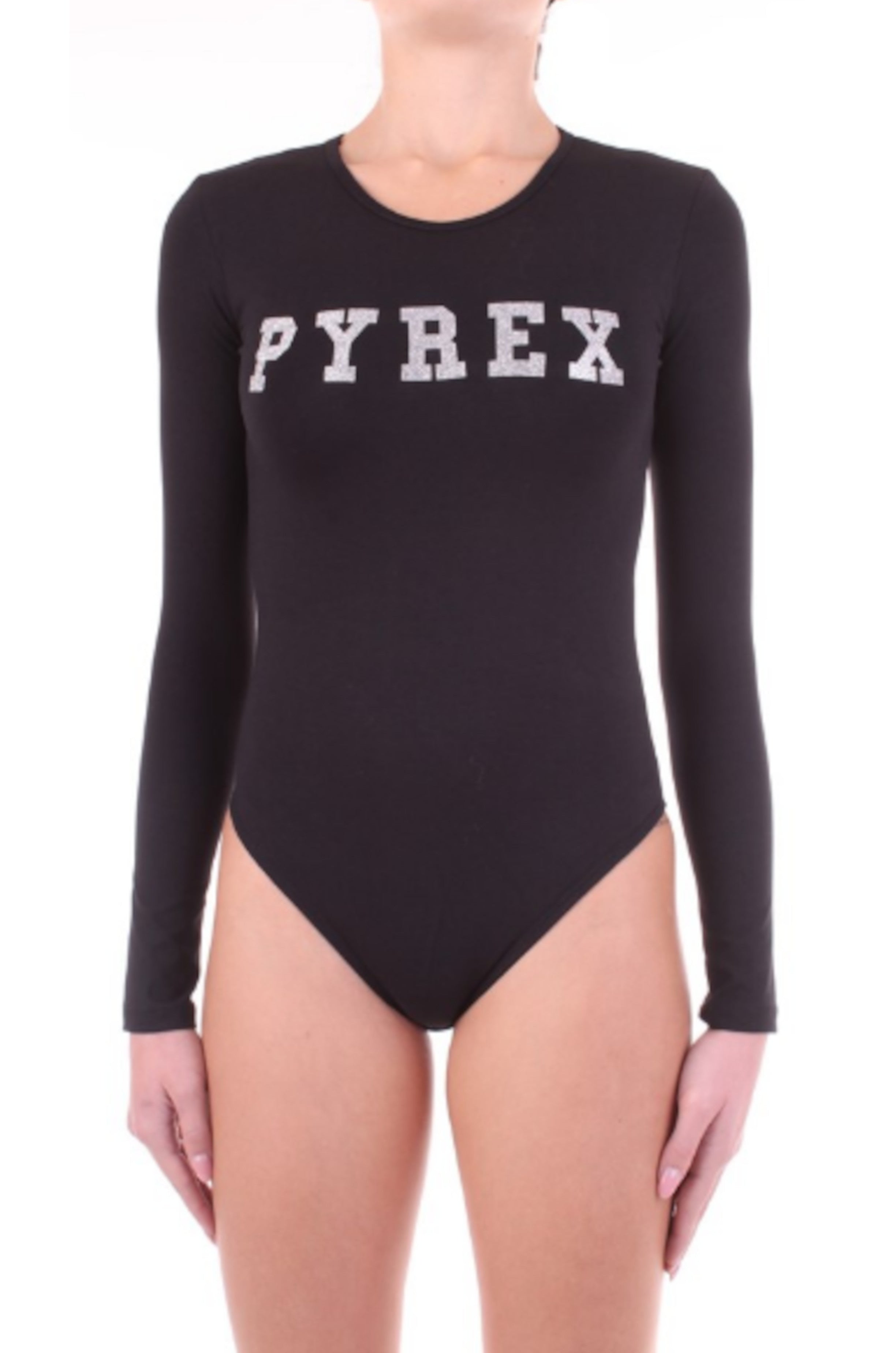 TOP PALESTRA Nero/argento Pyrex