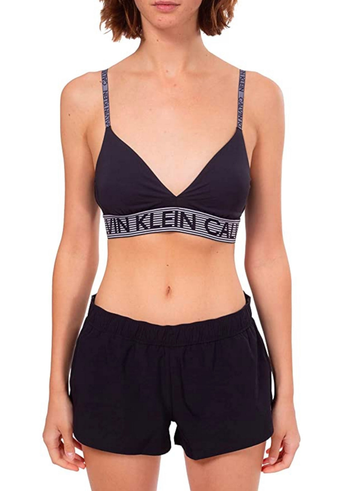 TOP PALESTRA Nero/bianco Calvin Klein