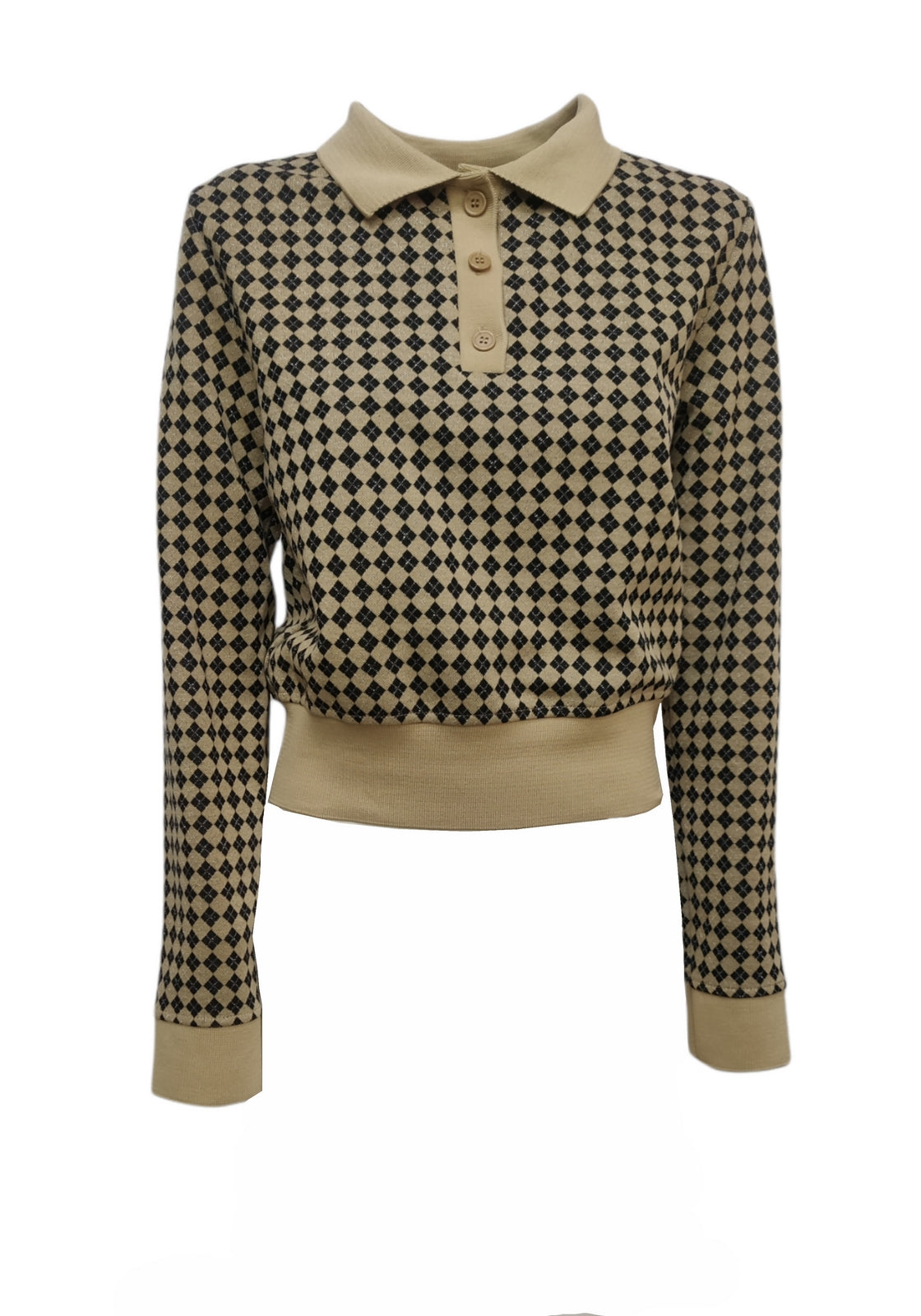 MAGLIONI E POLO Beige/nero Lumina