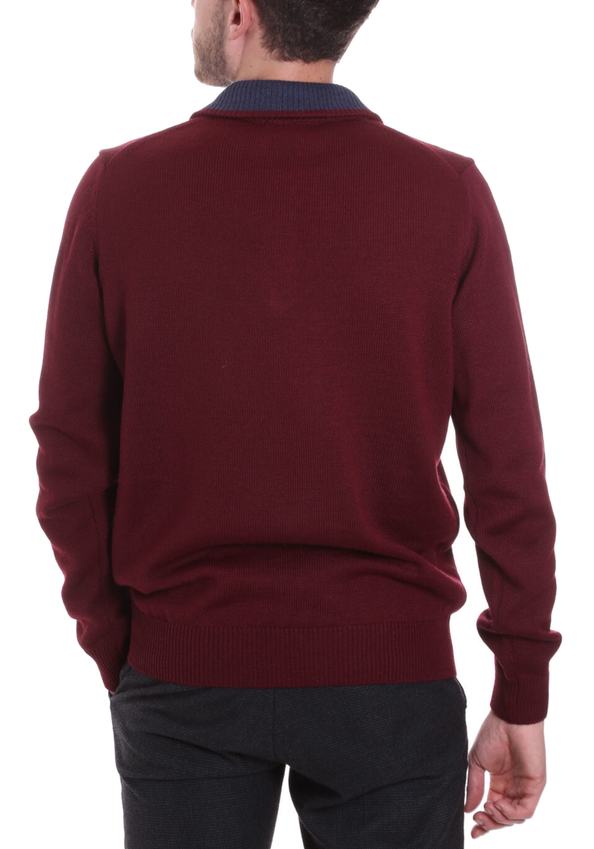 MAGLIONI E POLO Bordeaux/grigio Navigare