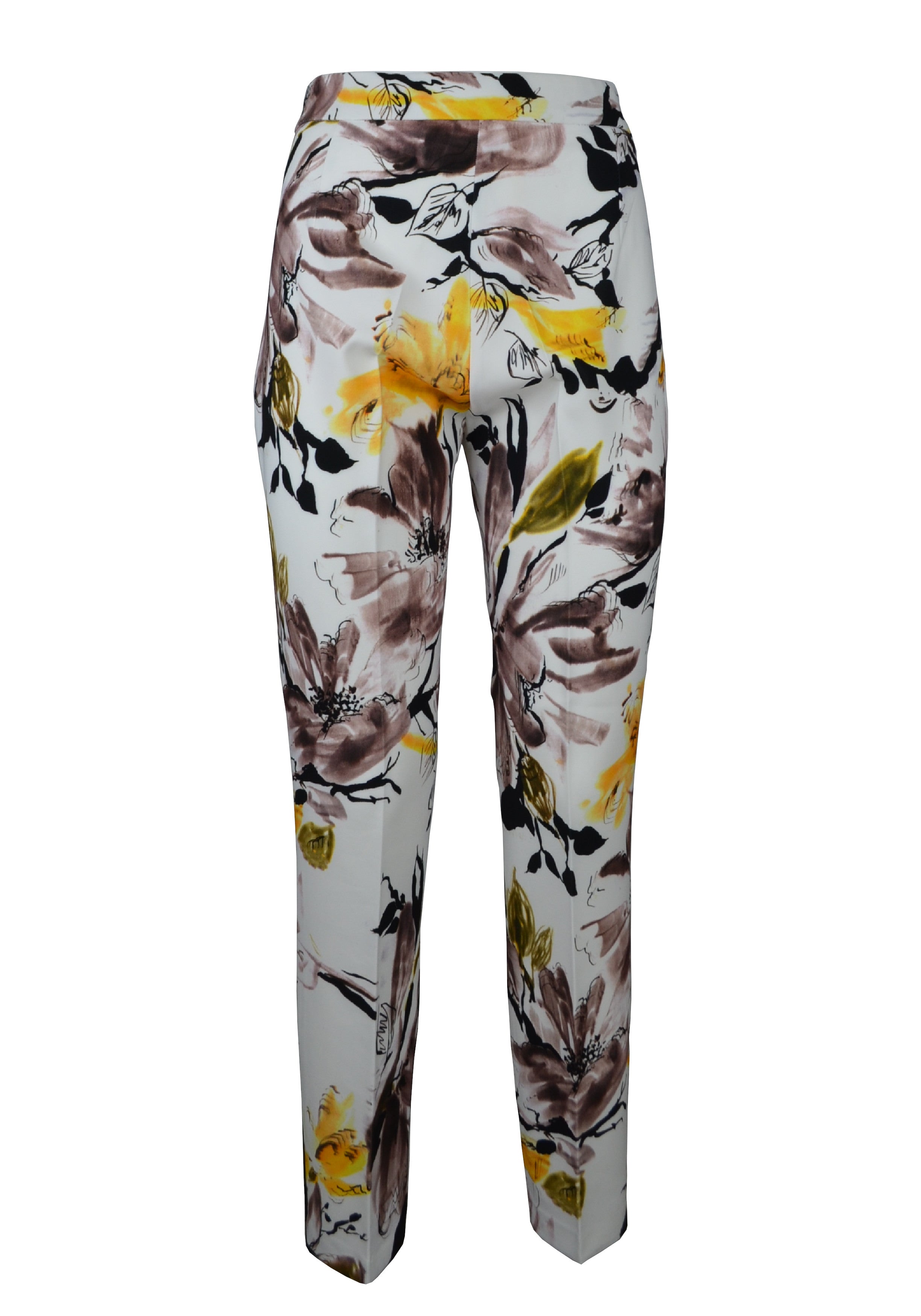 PANTALONI Bianco/fiori Cafenoir