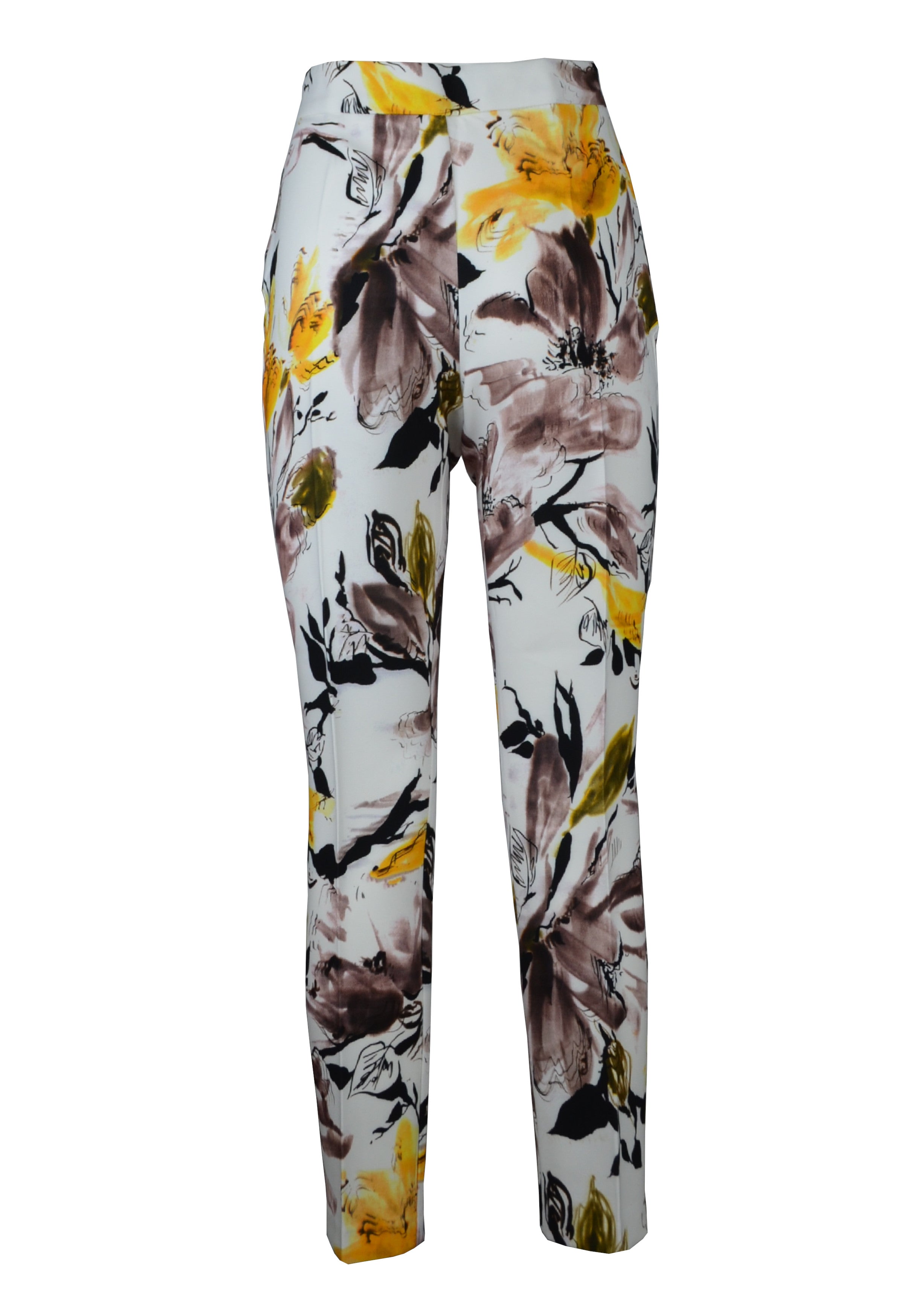 PANTALONI Bianco/fiori Cafenoir