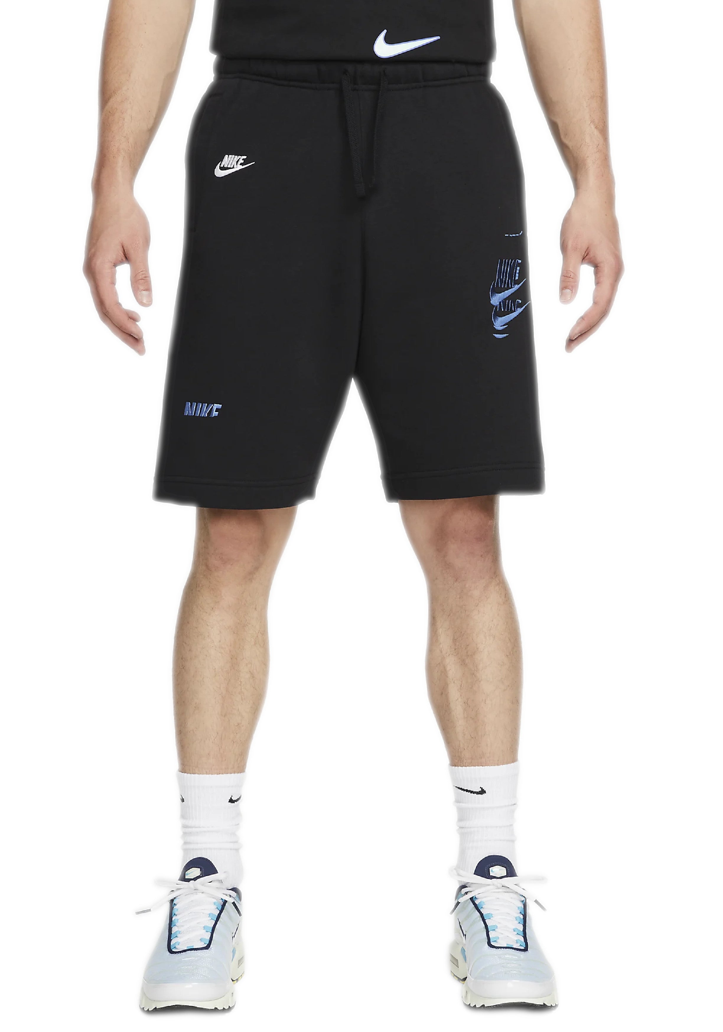 PANTALONCINI Nero/celeste Nike