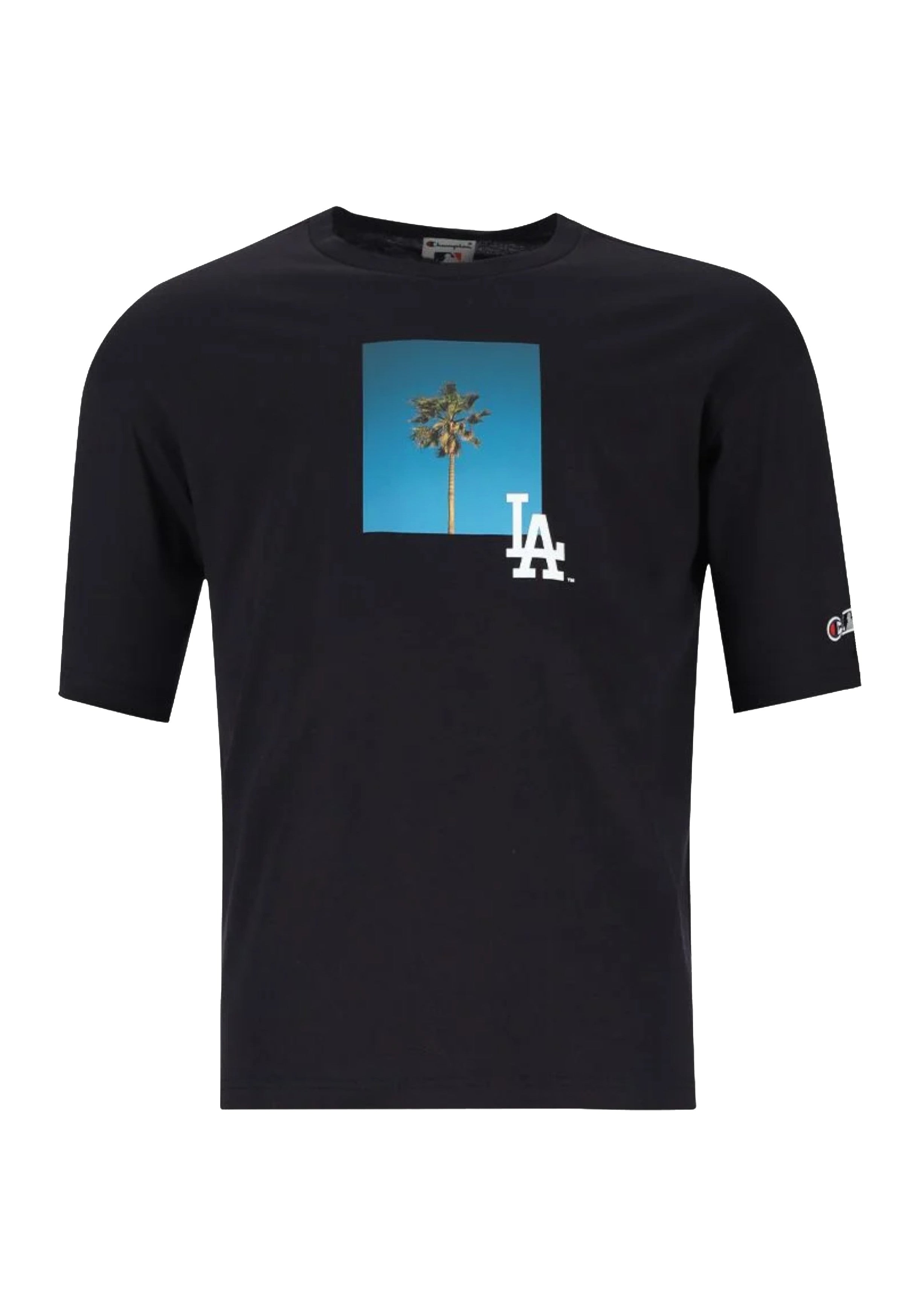 T-SHIRT E CANOTTE Nero/celeste Champion