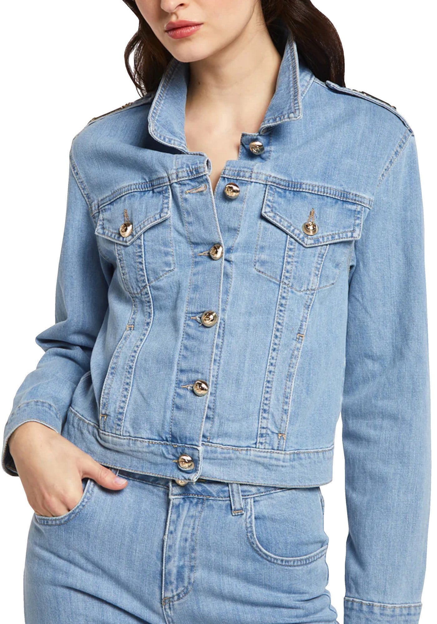 GIUBBINI E GIACCHE Denim Chiaro Cafenoir