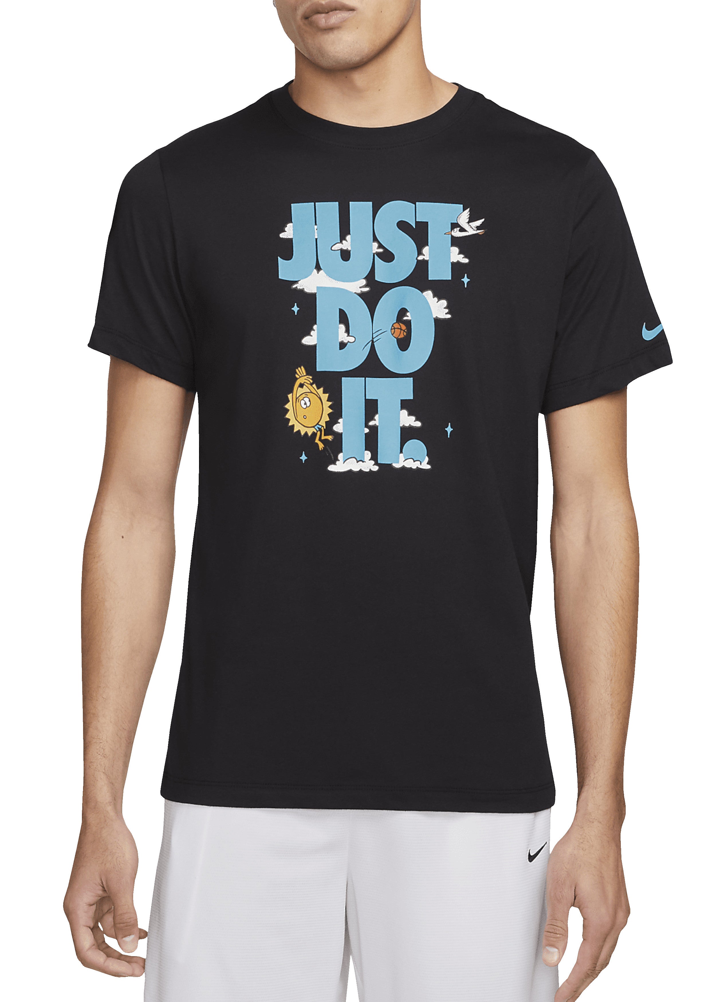 T-SHIRT E CANOTTE Nero/celeste Nike