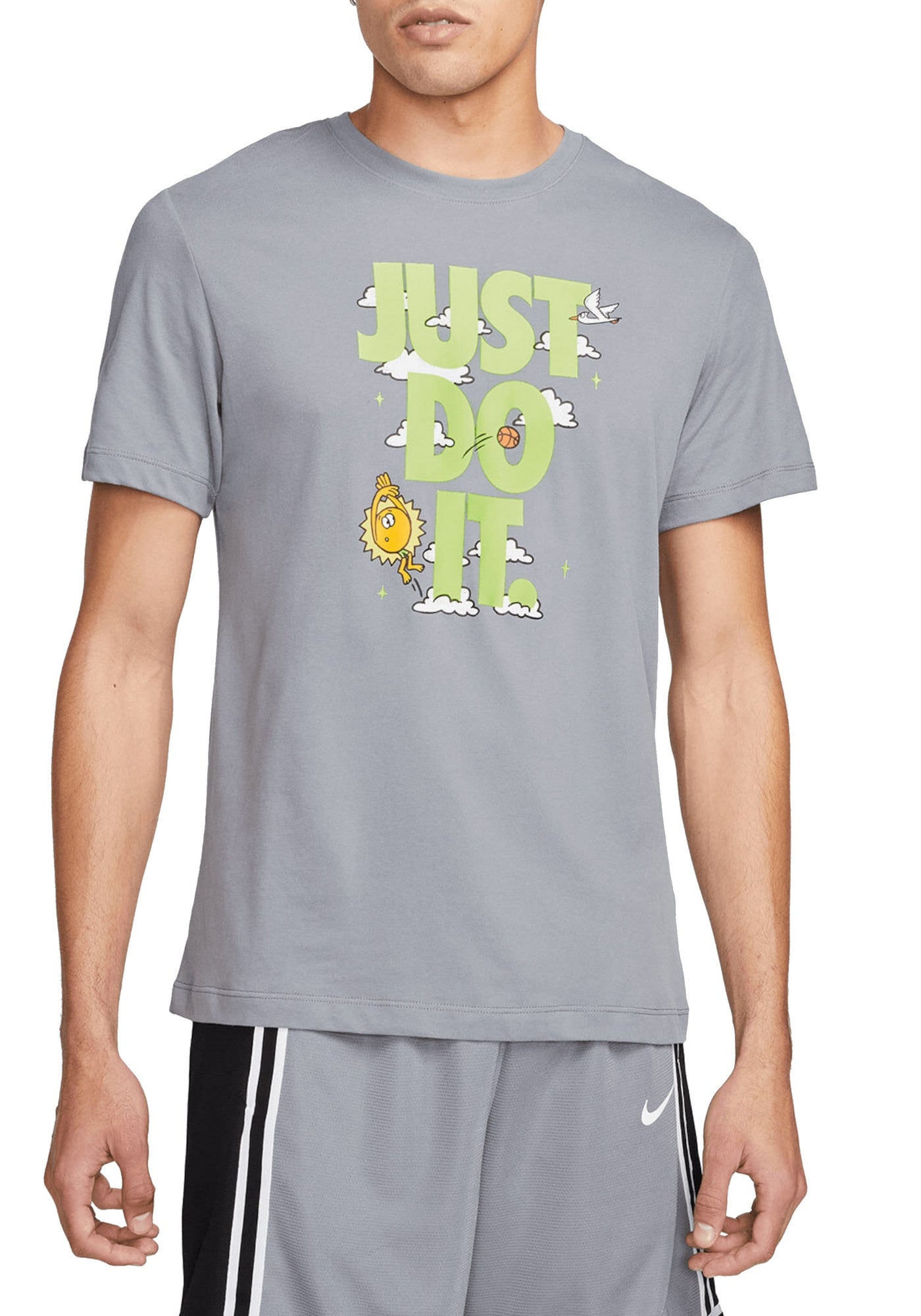 T-SHIRT E CANOTTE Grigio/verde Nike