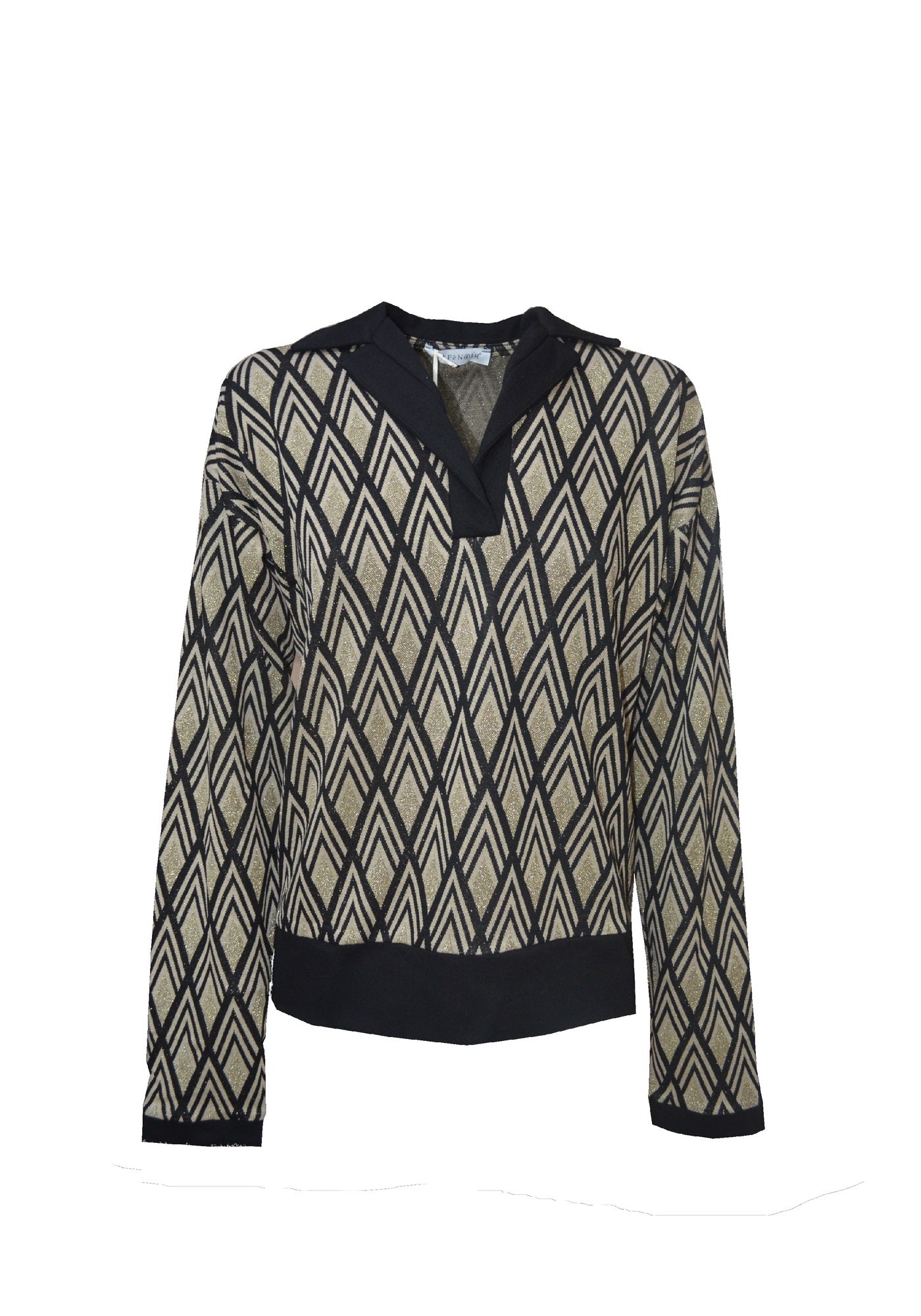 MAGLIONI E POLO Beige/nero Cafenoir
