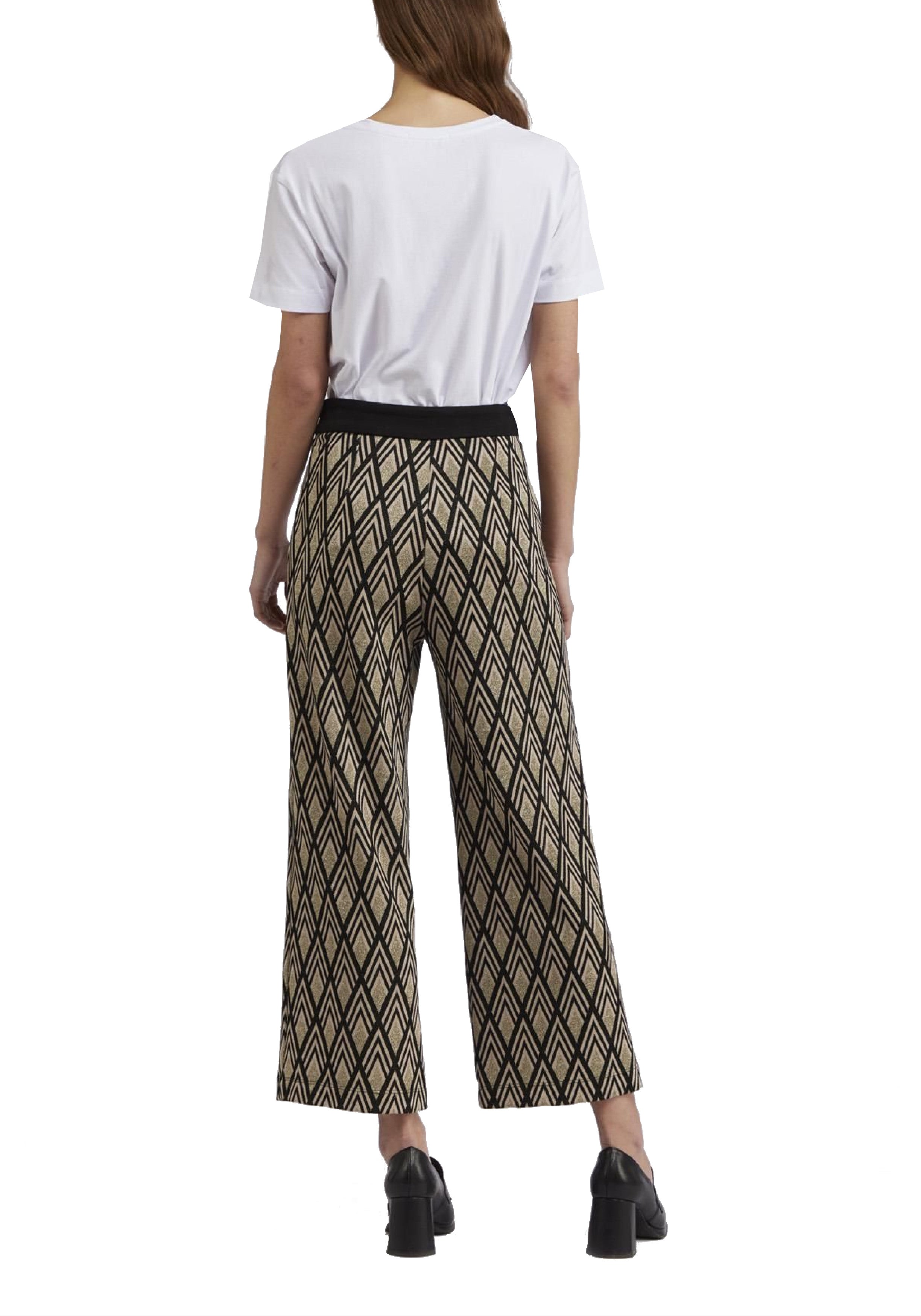 PANTALONI Nero/oro Cafenoir