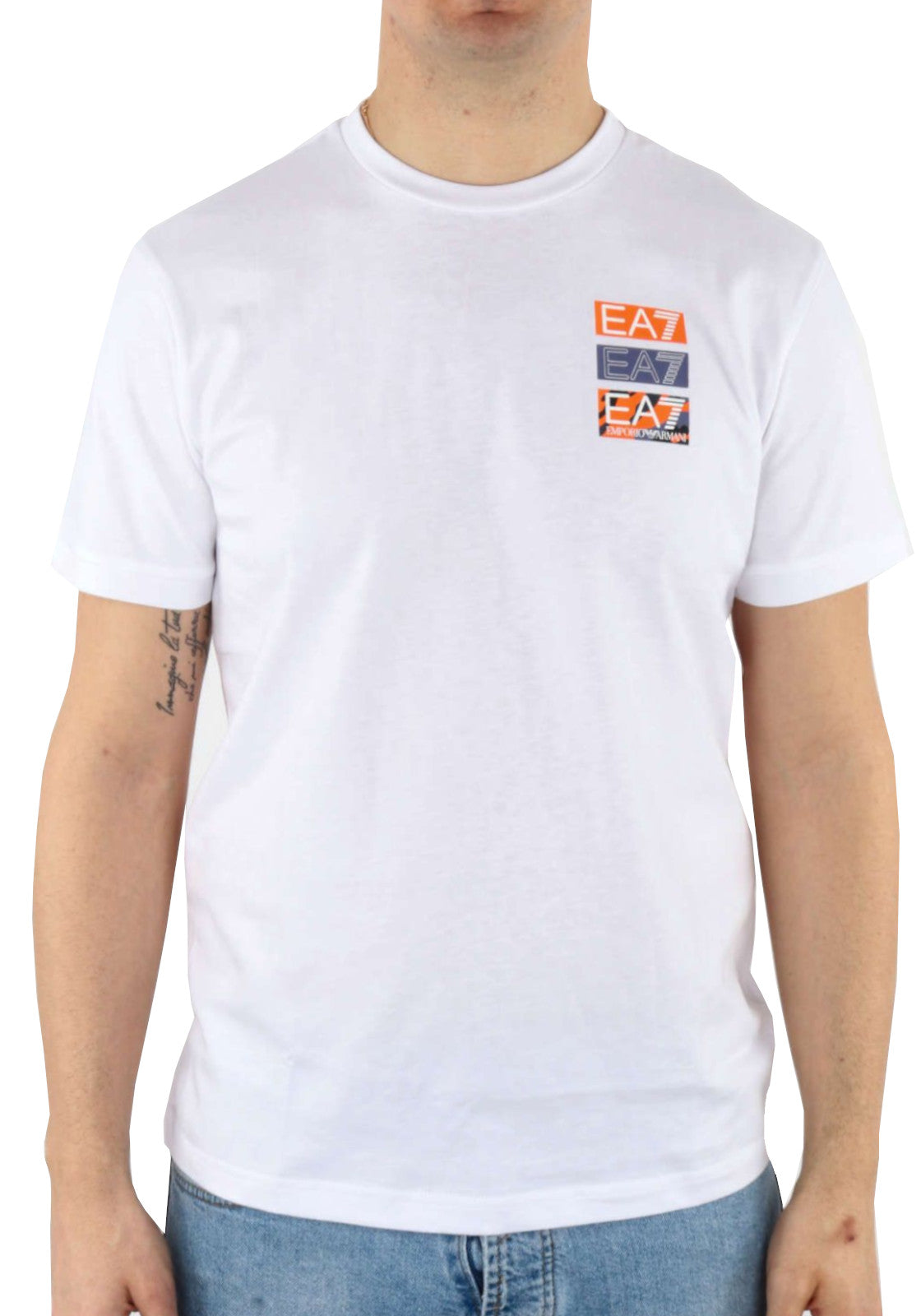 T-SHIRT E CANOTTE Bianco/arancio Ea7