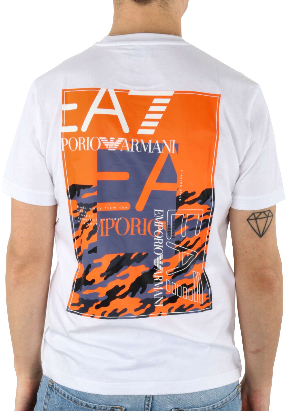 T-SHIRT E CANOTTE Bianco/arancio Ea7