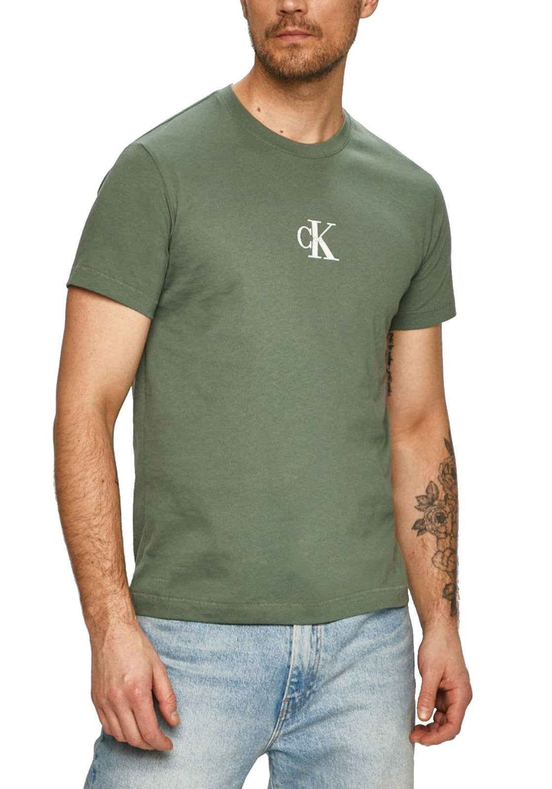 T-SHIRT E CANOTTE Verde/bianco Calvin Klein