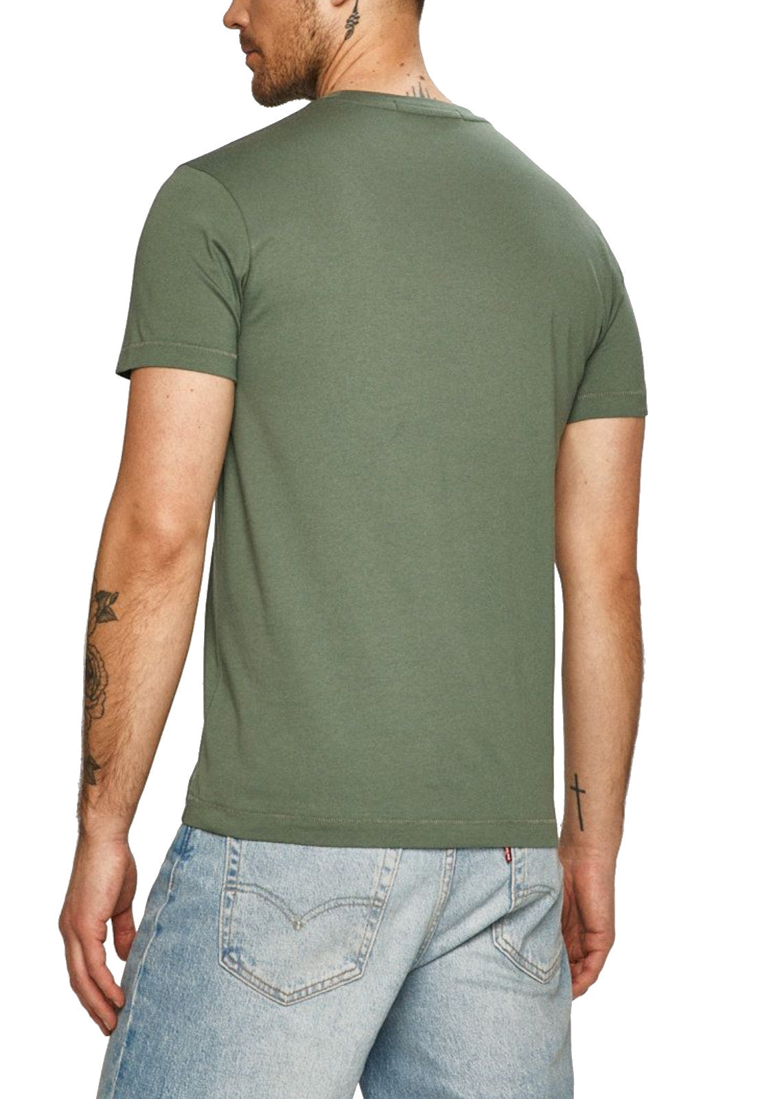 T-SHIRT E CANOTTE Verde/bianco Calvin Klein