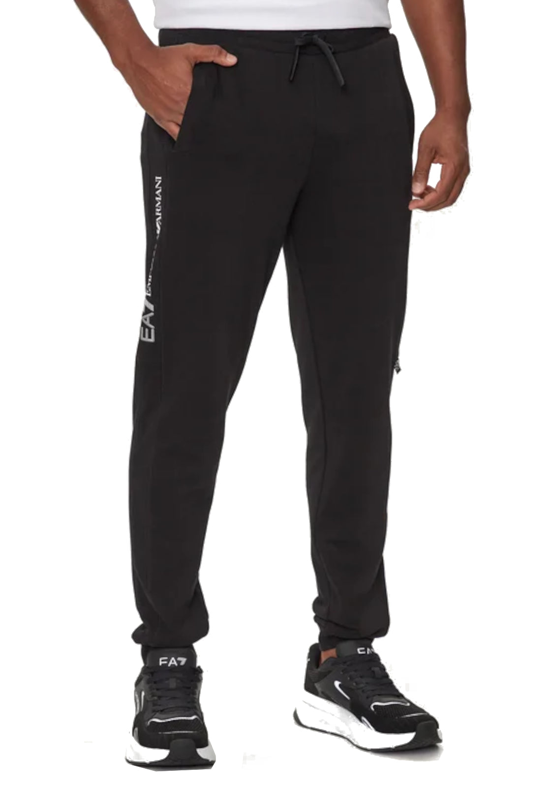 PANTALONI Nero/bianco Ea7