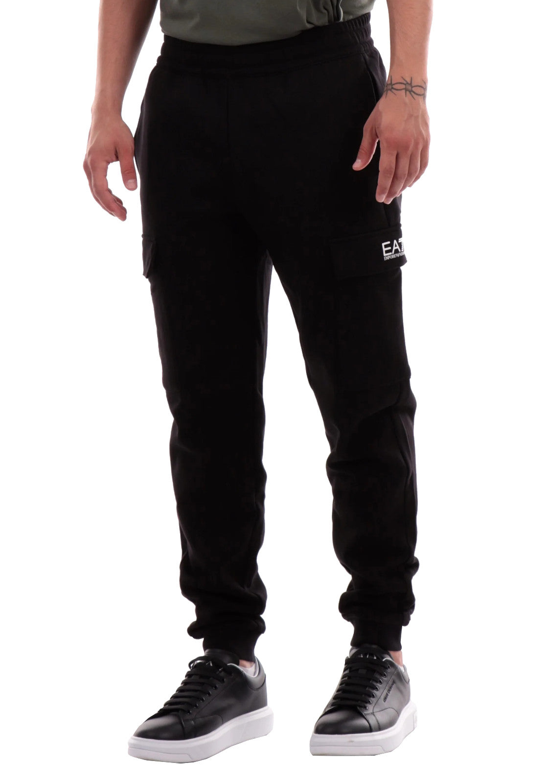 PANTALONI Nero/bianco Ea7