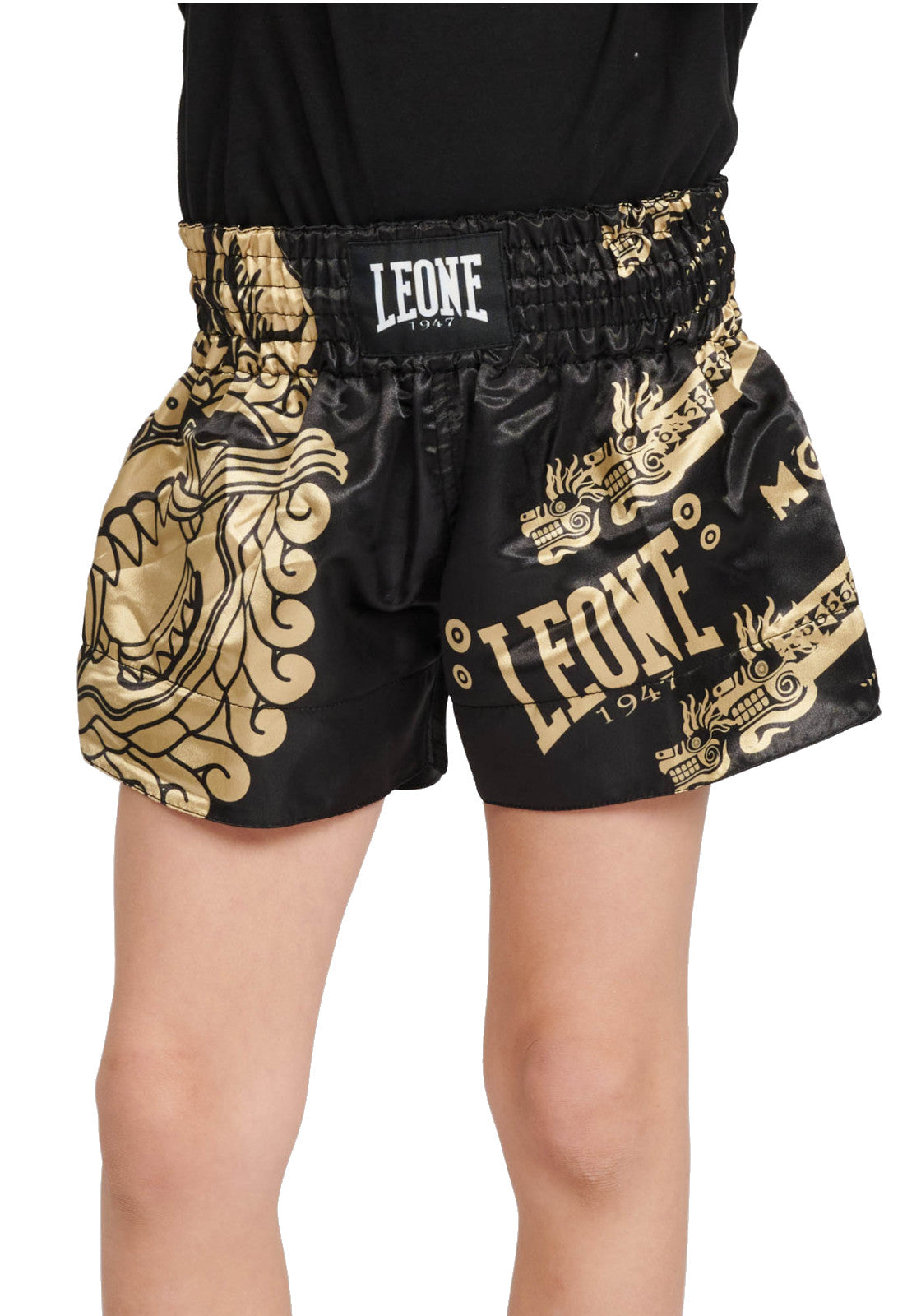 PANTALONCINI Nero/oro Leone