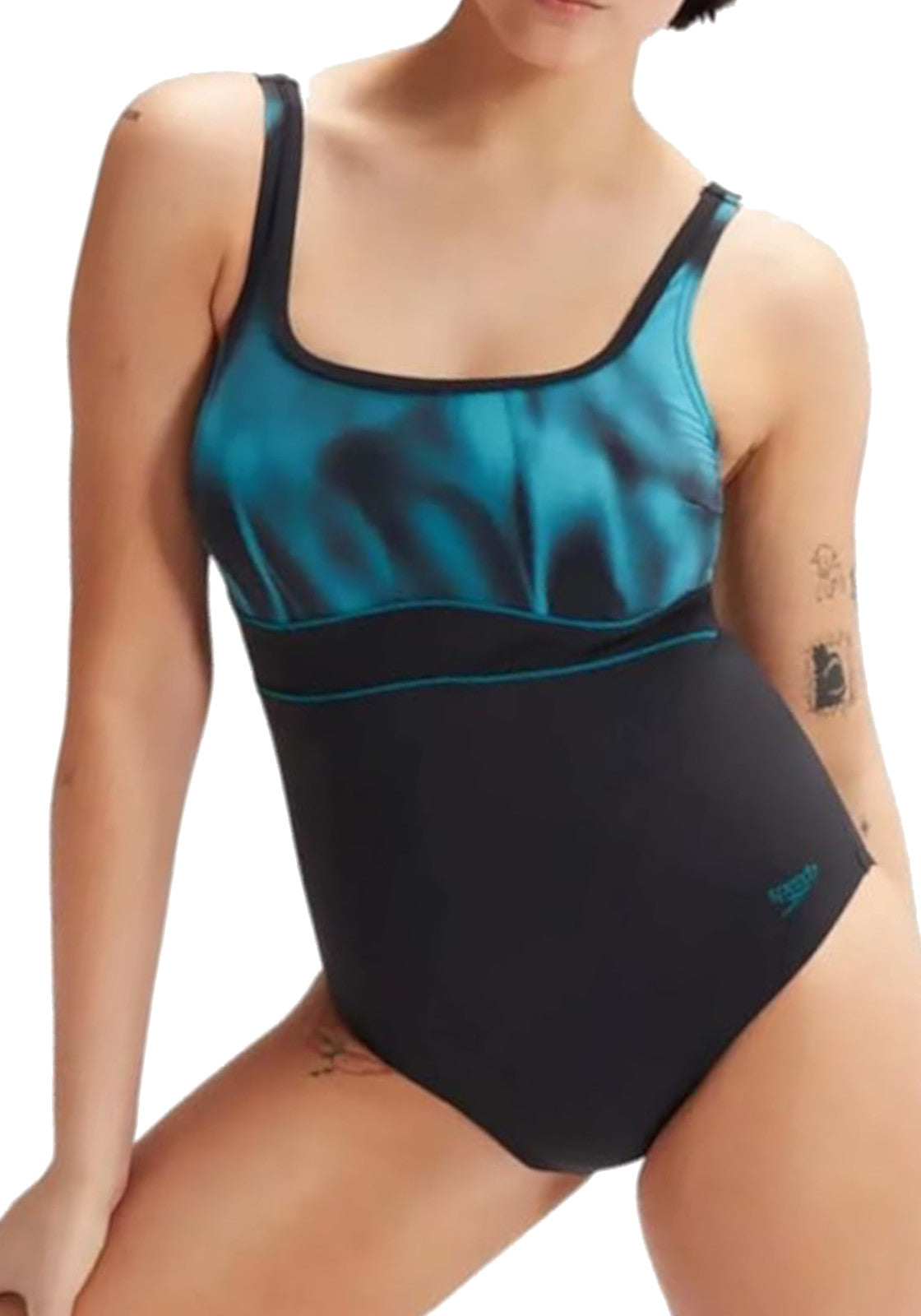 COSTUMI Nero/turchese Speedo