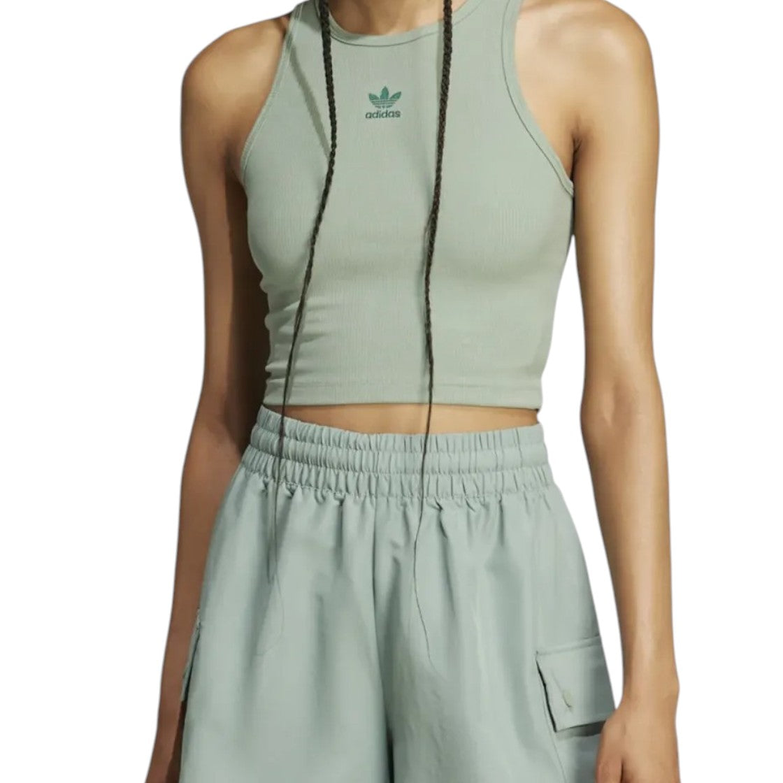 TOP PALESTRA Verde Salvia Adidas Originals