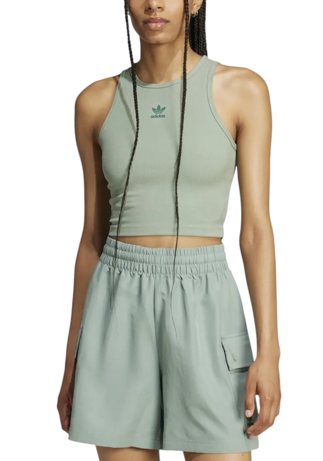 TOP PALESTRA Verde Salvia Adidas Originals
