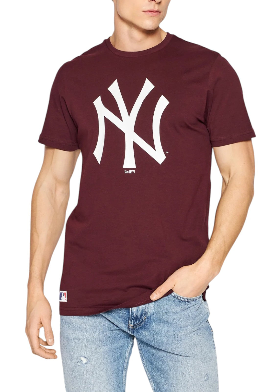T-SHIRT E CANOTTE Bordeaux/bianco New Era