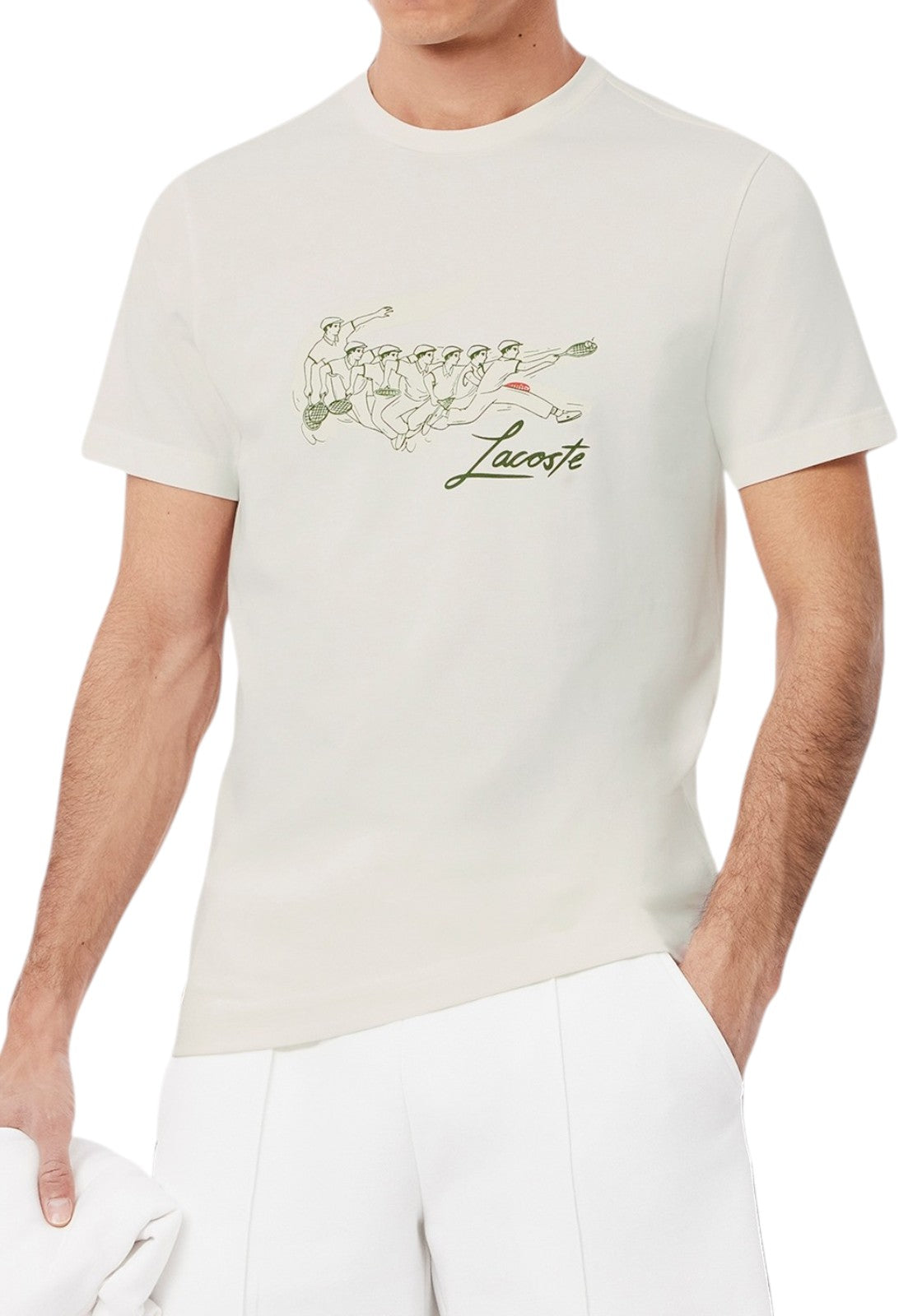 T-SHIRT E CANOTTE Bianco/verde Lacoste