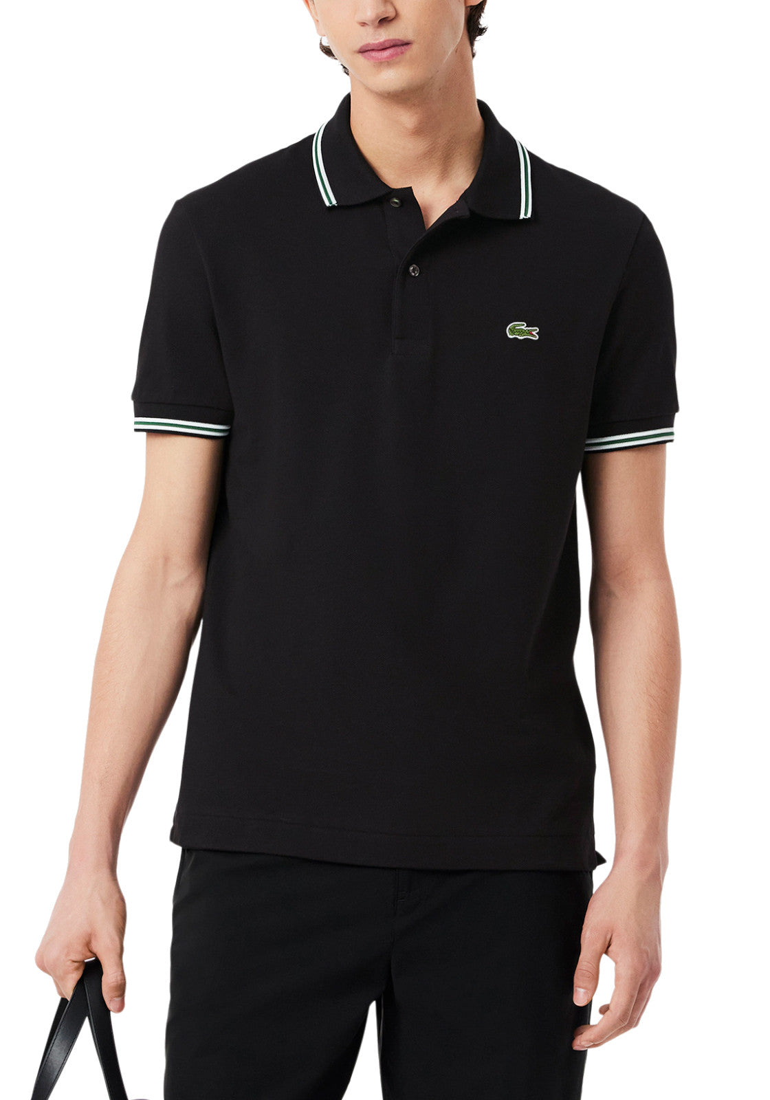 MAGLIONI E POLO Nero/verde Lacoste