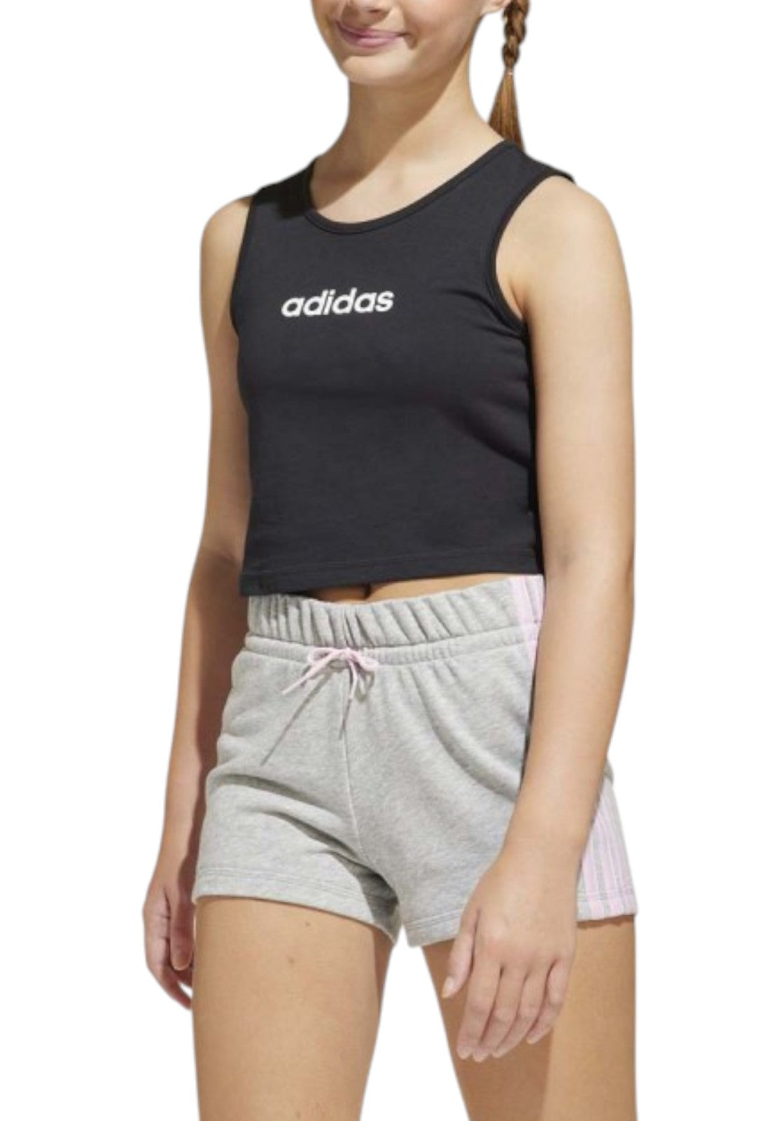 TOP PALESTRA Nero/bianco Adidas