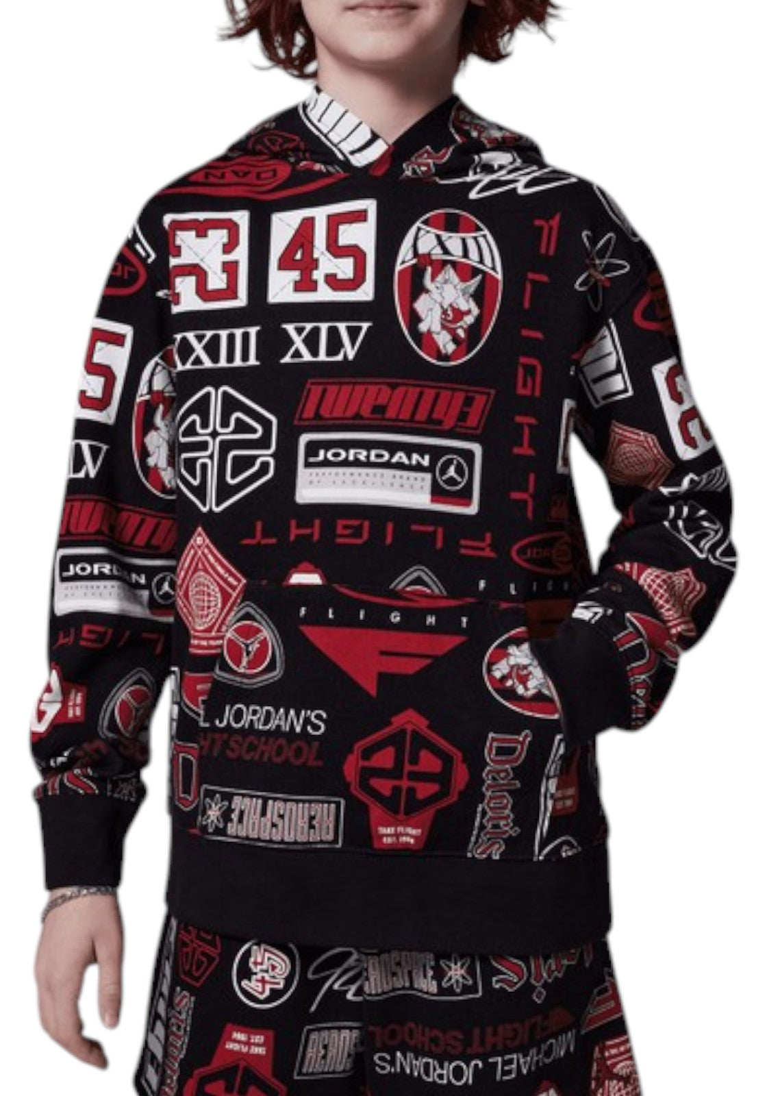 FELPE Nero/rosso Nike