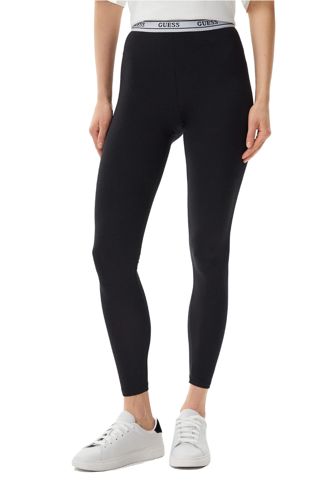 PANTALONI Nero/bianco Guess
