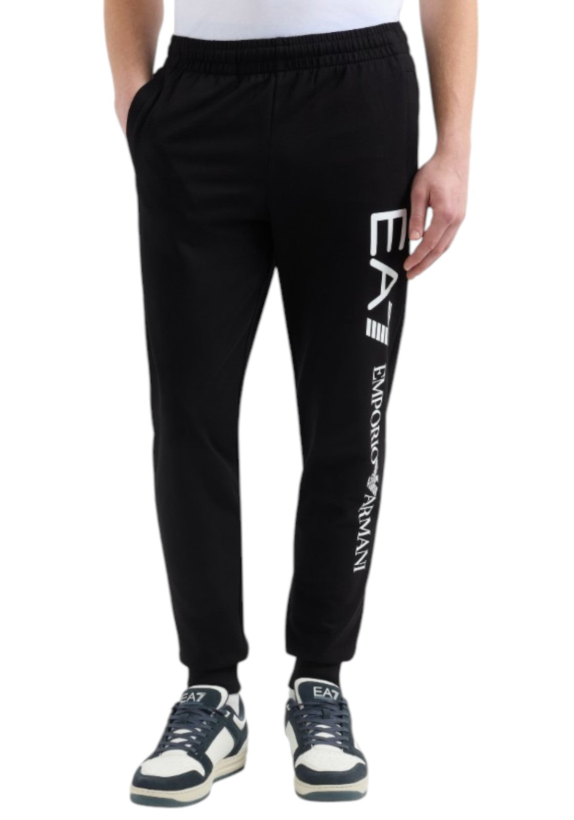 PANTALONI Nero/bianco Ea7