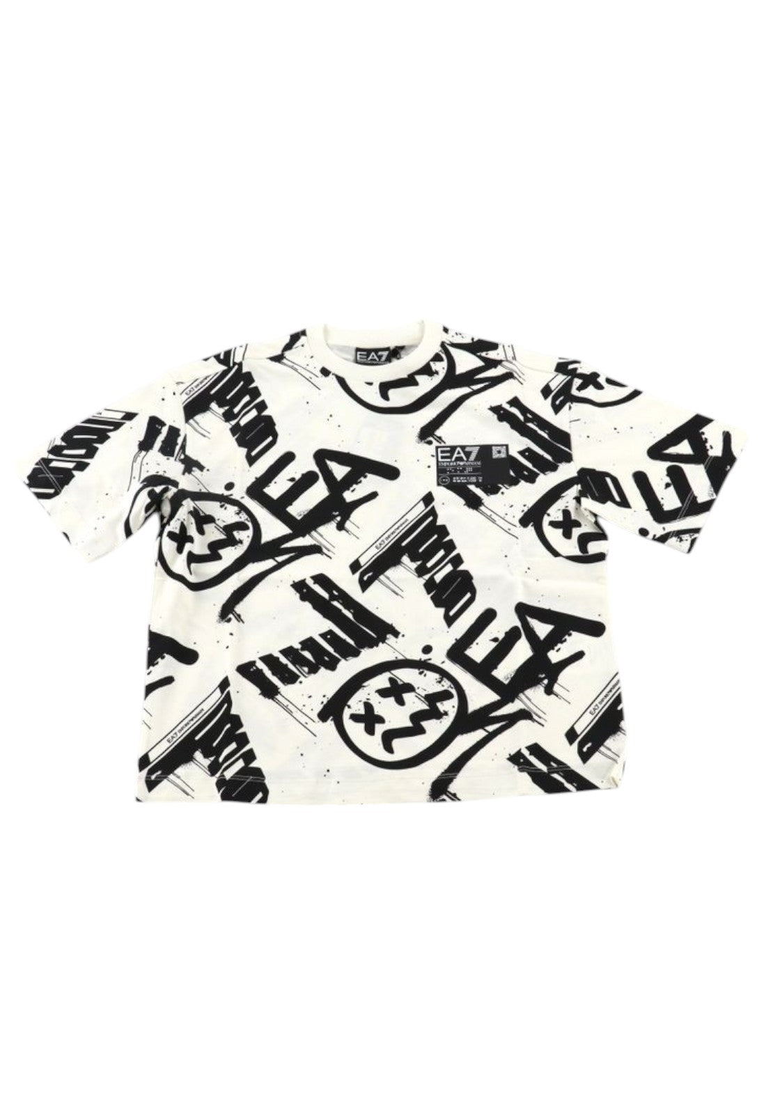 T-SHIRT E CANOTTE Panna/nero Ea7