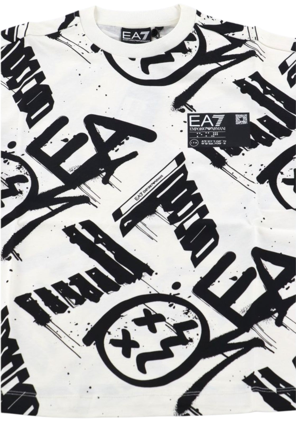 T-SHIRT E CANOTTE Panna/nero Ea7