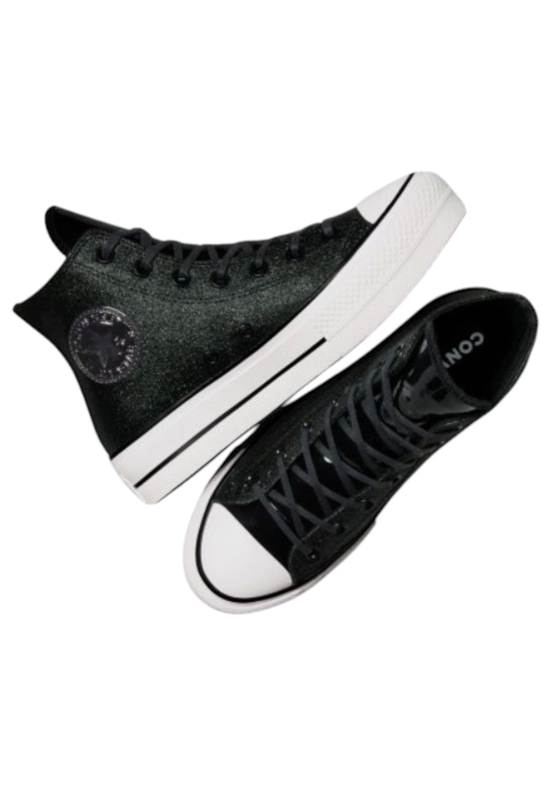 SCARPE Nero Glitter Converse