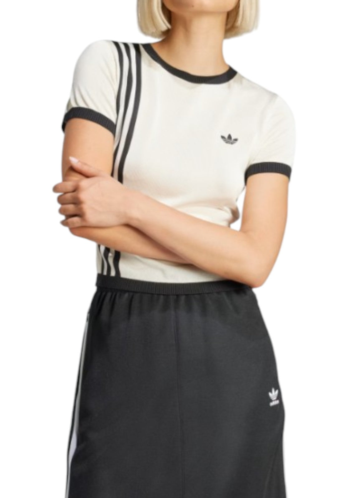 T-SHIRT E CANOTTE Panna/nero Adidas Originals