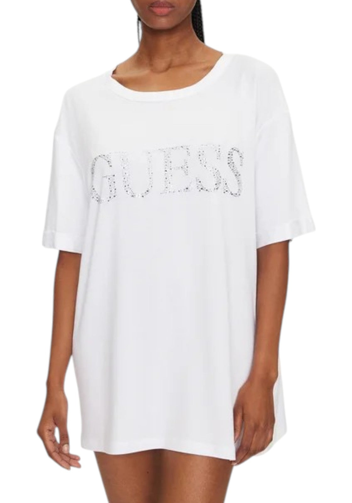 T-SHIRT E CANOTTE Bianco/argento Guess