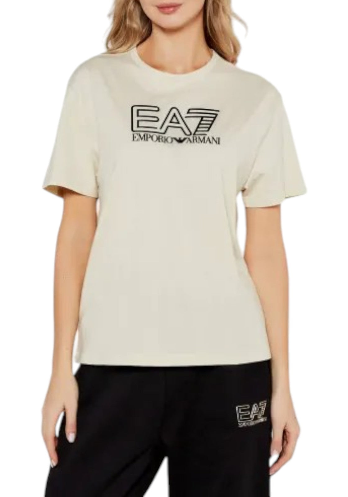 T-SHIRT E CANOTTE Beige/nero Ea7