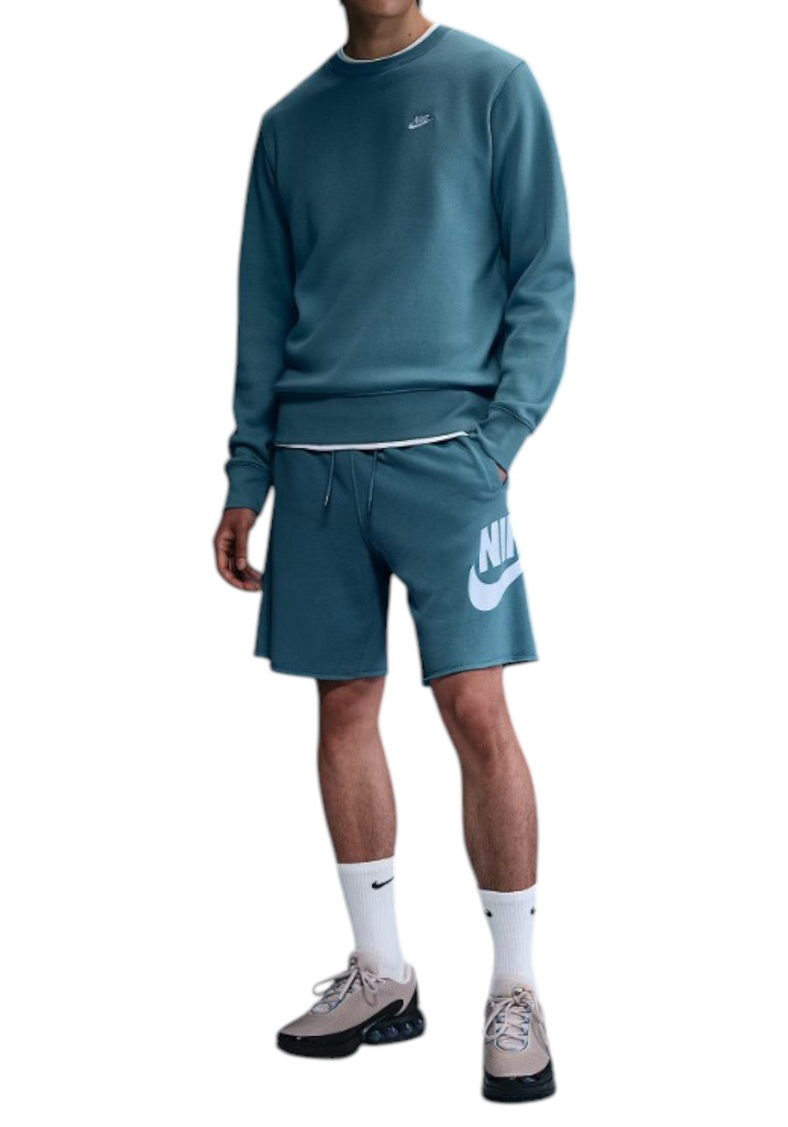 PANTALONCINI Celeste/bianco Nike