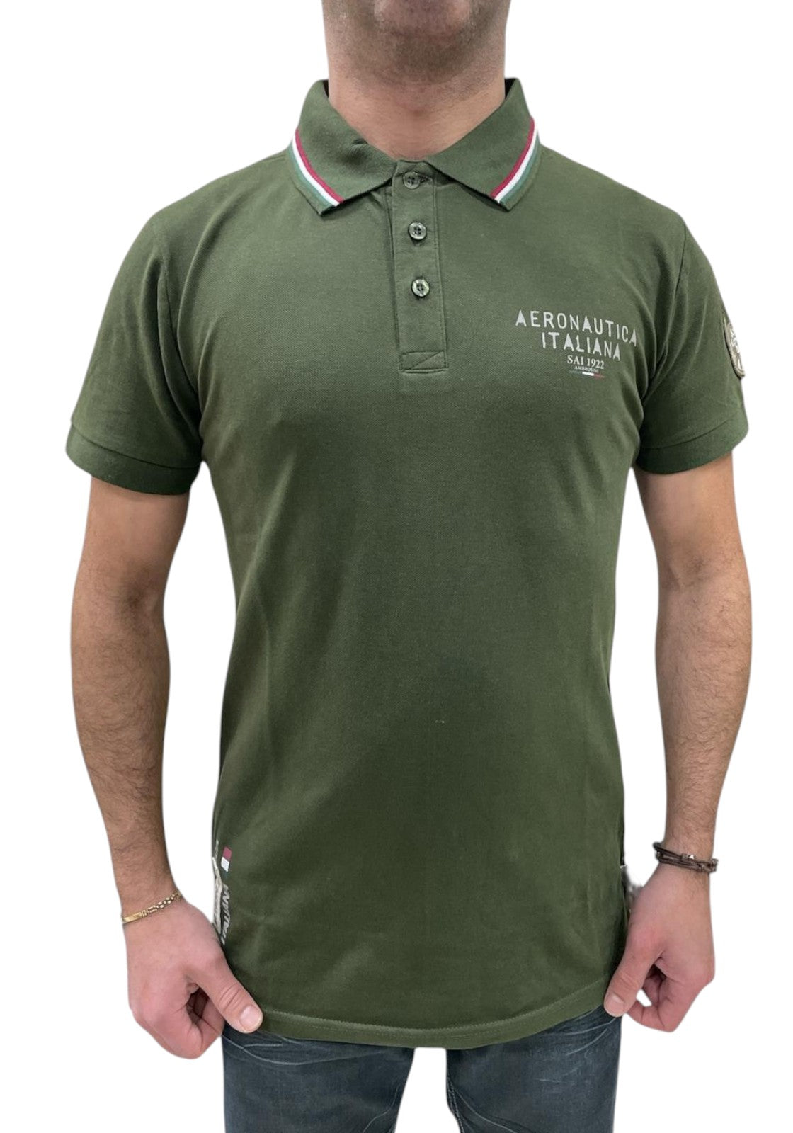 MAGLIONI E POLO Verde Militare Aeronautica It.