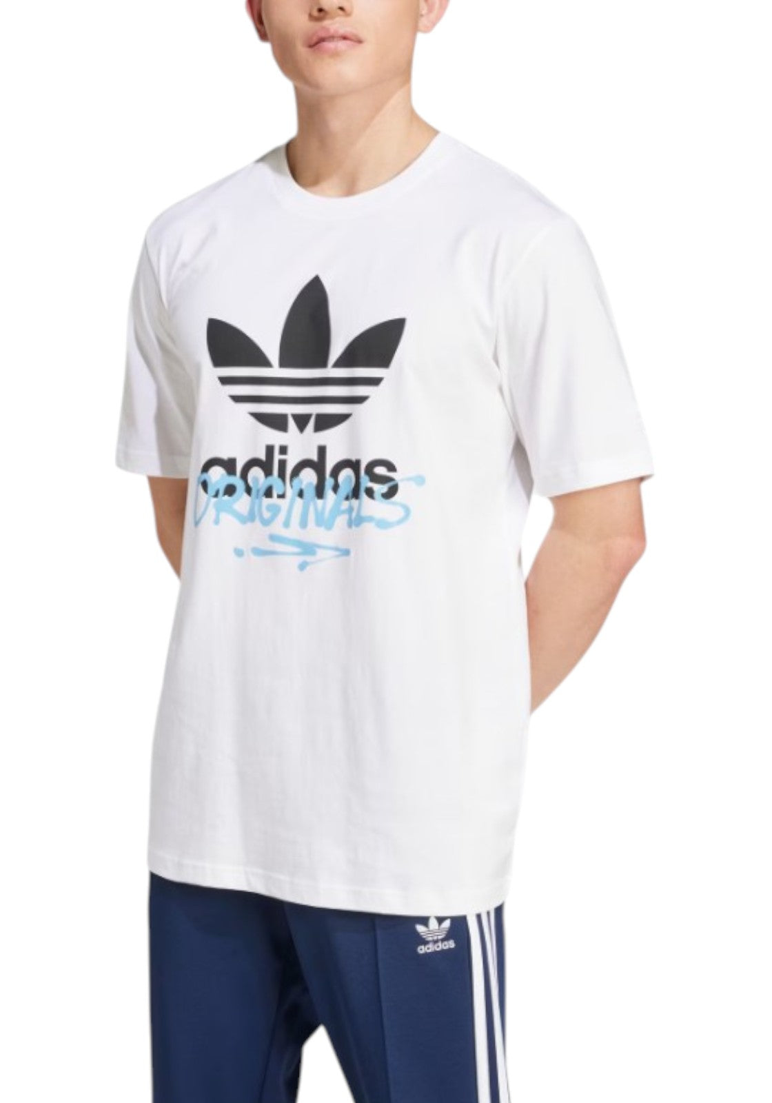 T-SHIRT E CANOTTE Bianco/celeste Adidas Originals