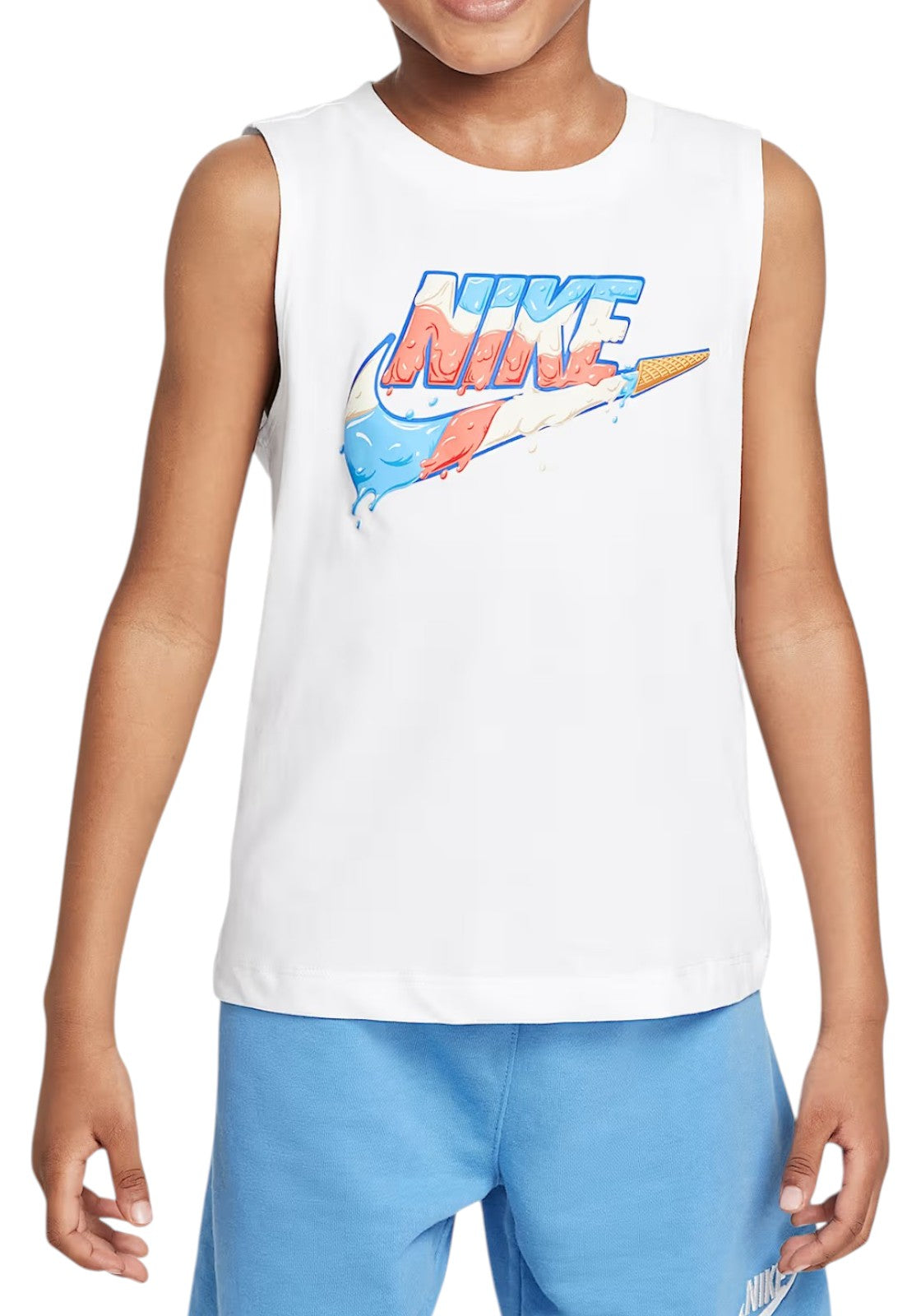 T-SHIRT E CANOTTE Bianco/celeste Nike