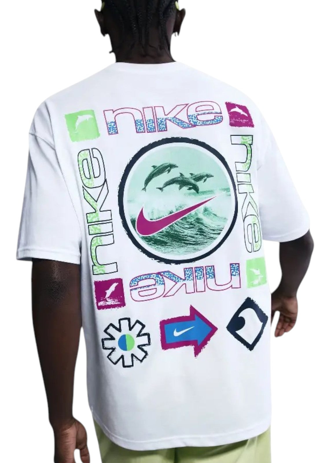 T-SHIRT E CANOTTE Bianco/verde Nike
