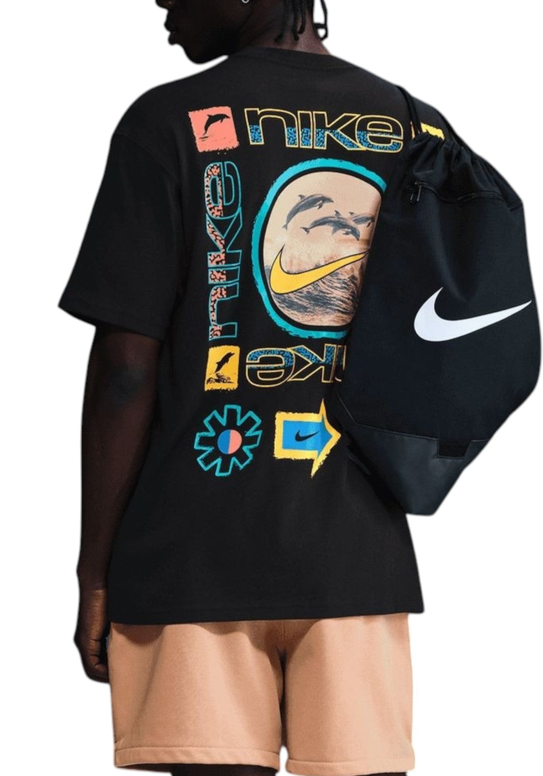 T-SHIRT E CANOTTE Nero/arancio Nike