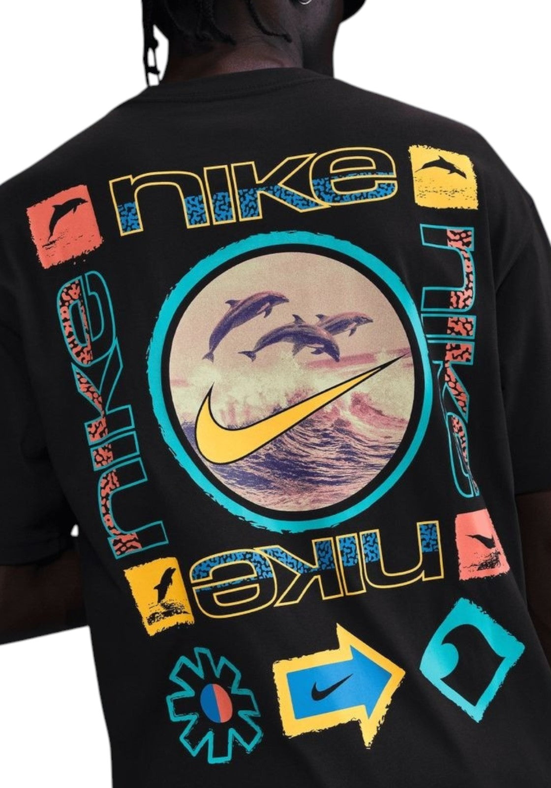 T-SHIRT E CANOTTE Nero/arancio Nike