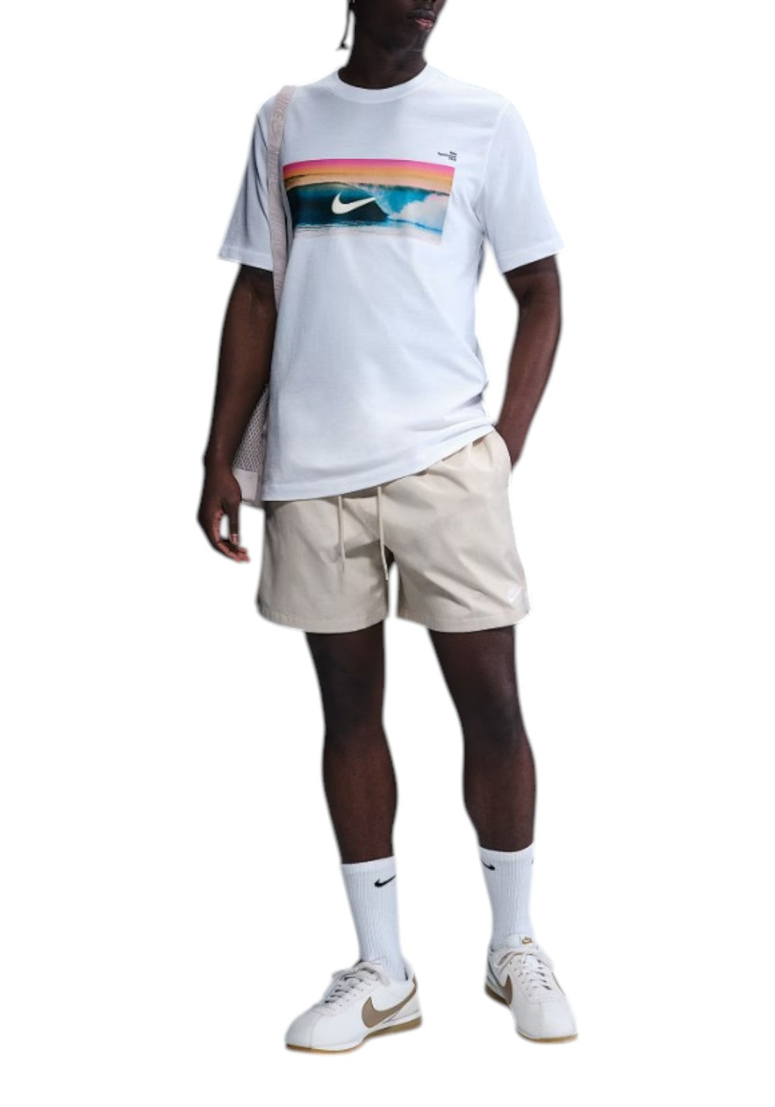 T-SHIRT E CANOTTE Bianco/verde Nike