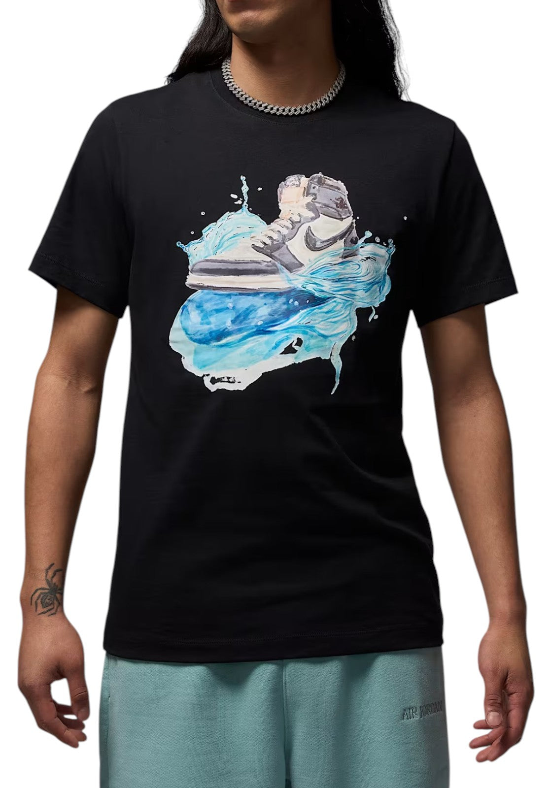 T-SHIRT E CANOTTE Nero/celeste Nike