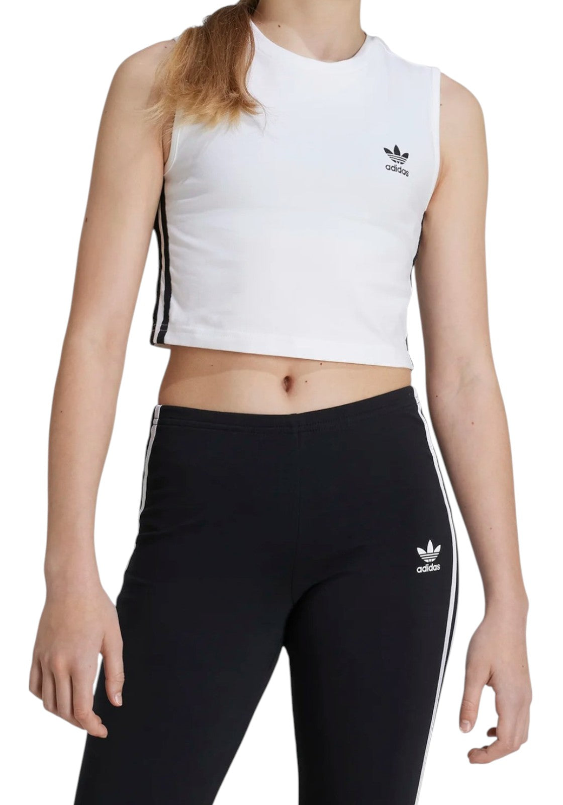 TOP PALESTRA Bianco/nero Adidas Originals