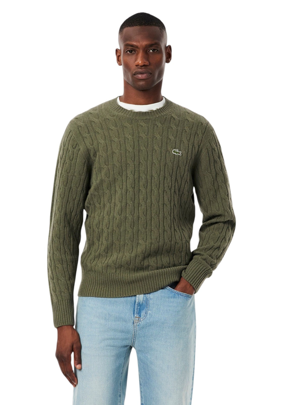 MAGLIONI E POLO Verde Militare Lacoste